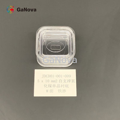 Macro-defectdichtheid 0cm−2 Niet-gedopte SI-type vrijstaande GaN enkelkristallijnsubstraat voor RF-apparaten 5*10mm2 M-face