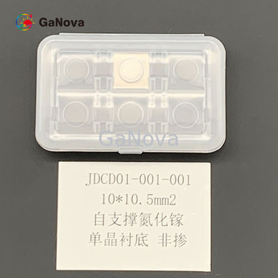 10*10.5mm2 het Vliegtuig van GaN Single Crystal Substrate C (0001) Van Hoek naar m-As 0,35 ±0.15°